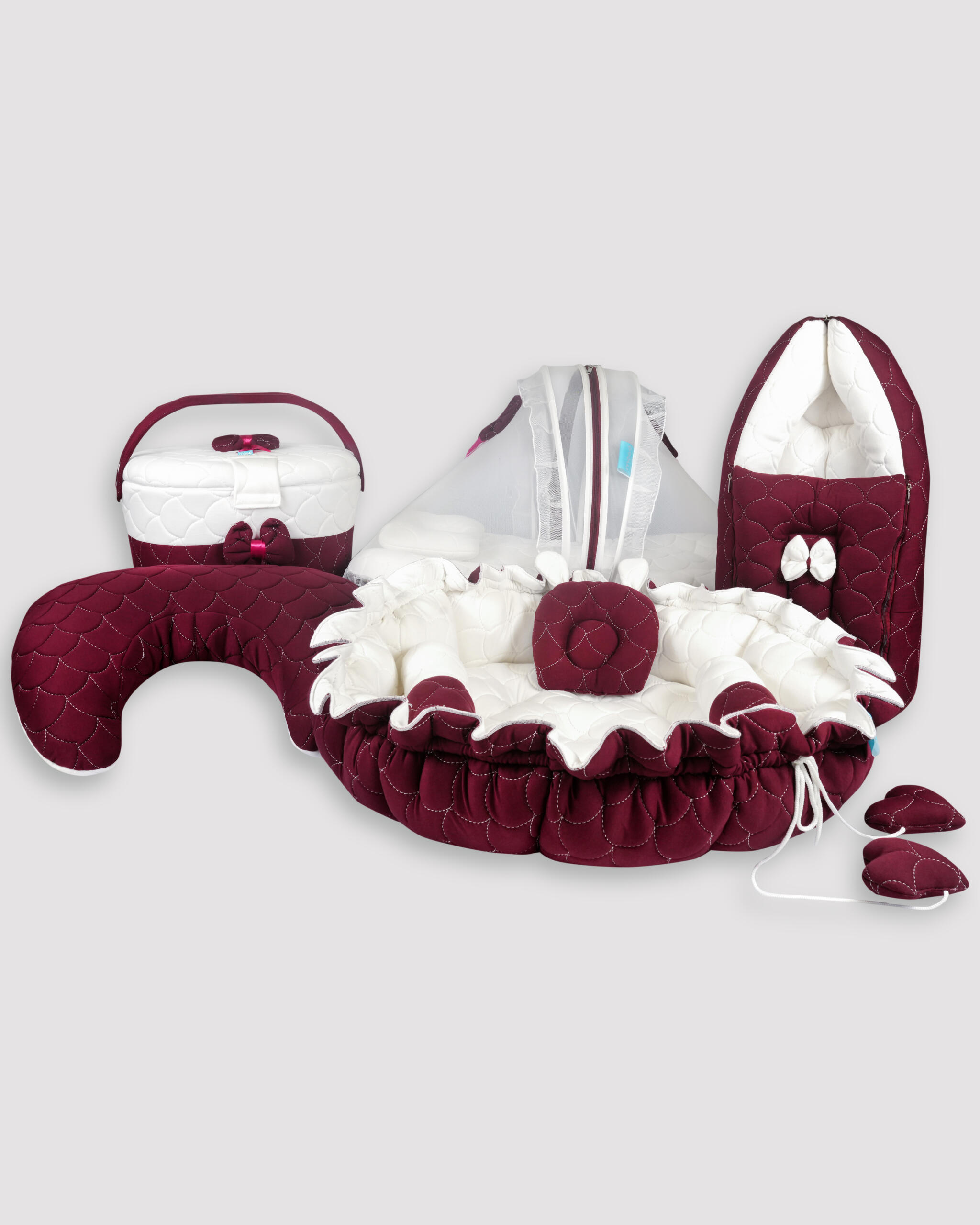 Carry Bag Full Set - Maroon & White