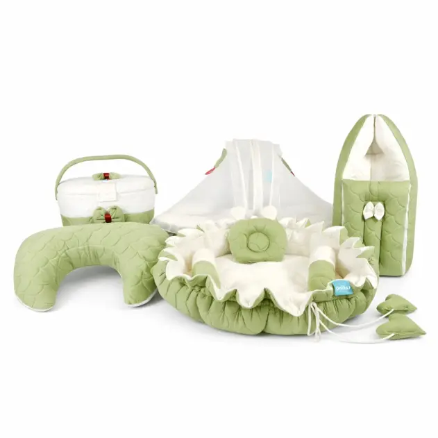 olive green newborn bedding set